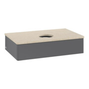V&B Meuble sous-lavabo sans structure de façade - Éclairage Antao 80x19x50cm, WBP botti., Anthracite m Lac-3