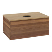 V&B Meuble sous lavabo sans structure de façade - Éclairage Antao 80x36x50cm, couleur WBP hon. Oa, noyer