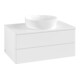 V&B Meuble sous lavabo sans structure de façade - éclairage Antao 80x36x50cm, couleur WBP Lac, blanc laqué-1