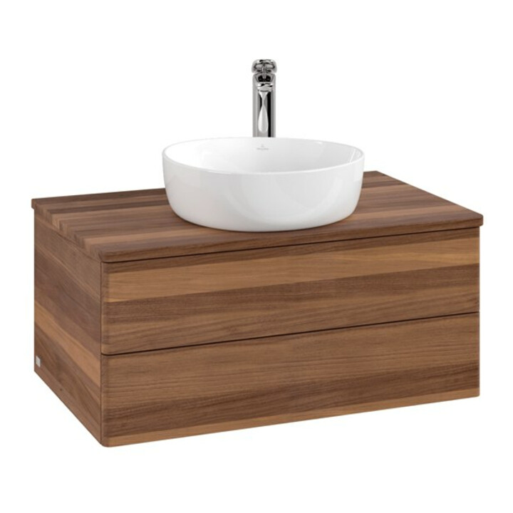V&B Meuble sous lavabo sans structure de façade - Éclairage Antao 80x36x50cm, HL, couleur WBP w. wal, w. wal
