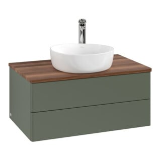 V&B Meuble sous lavabo sans structure de façade - Éclairage Antao 80x36x50cm, HL, WBP blanc wa, lea gre. m Lac