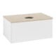 V&B Meuble sous lavabo sans structure de façade - Éclairage Antao 80x36x50cm, HL, WBP botti., blanc avec Lac-1