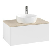 V&B Meuble sous lavabo sans structure de façade - Éclairage Antao 80x36x50cm, HL, WBP botti., blanc avec Lac-4