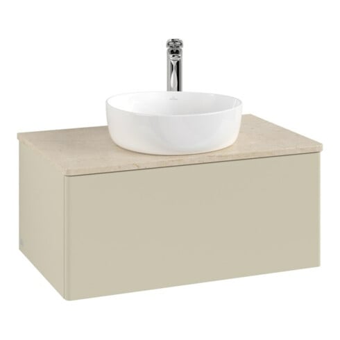 V&B Meuble sous lavabo sans structure de façade - Éclairage Antao 80x36x50cm, HL, WBP botti., si Gr m Lac
