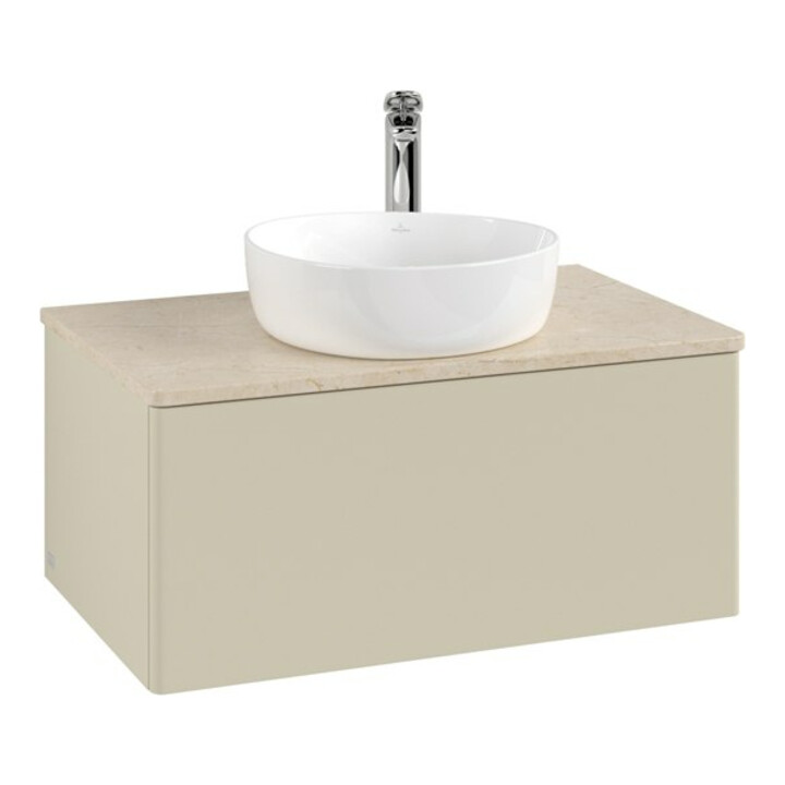 V&B Meuble sous lavabo sans structure de façade - Éclairage Antao 80x36x50cm, HL, WBP botti., si Gr m Lac