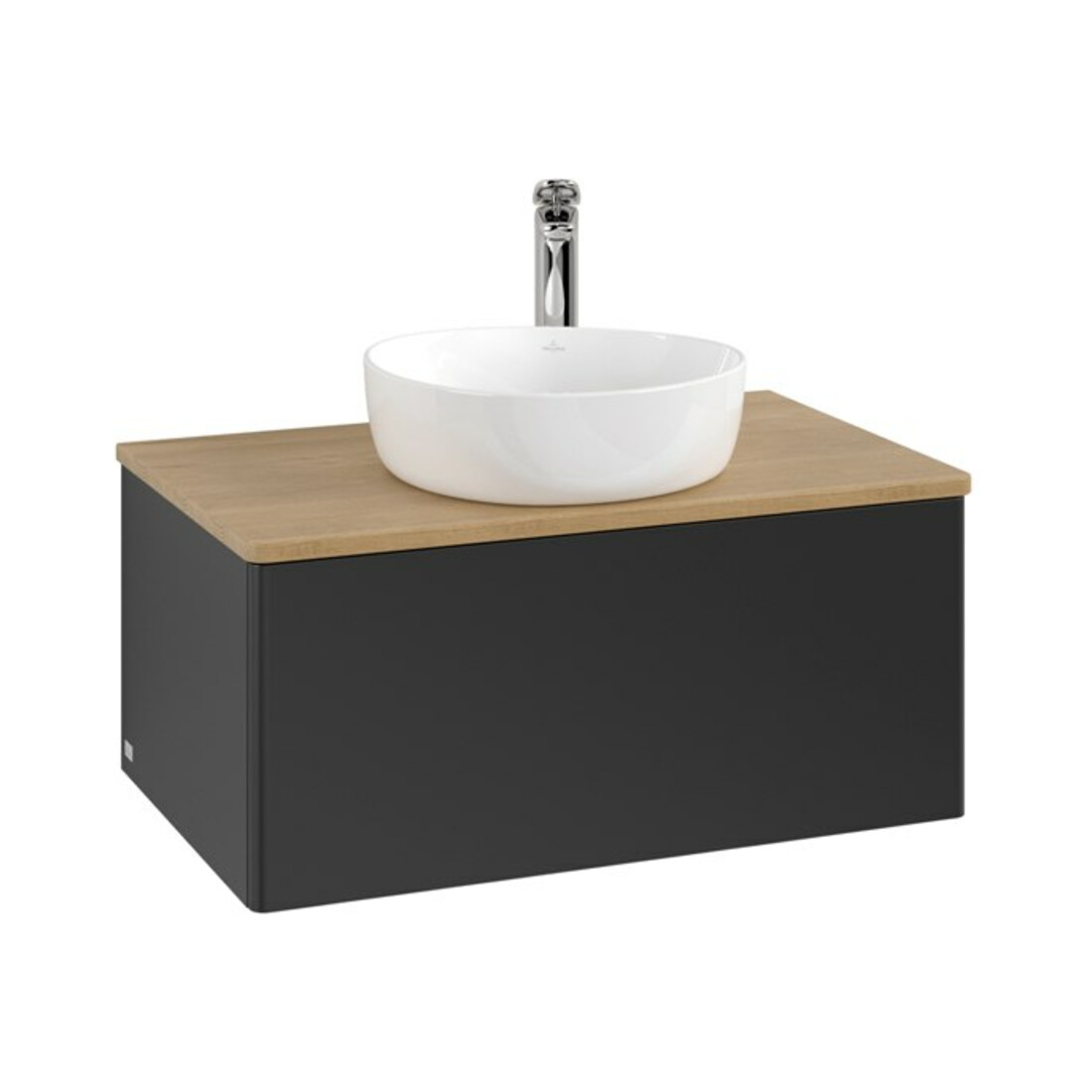 V&B Meuble sous lavabo sans structure de façade - Éclairage Antao 80x36x50cm, HL, WBP chêne hon. Oa, bleu m Lac