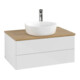 V&B Meuble sous lavabo sans structure de façade - Éclairage Antao 80x36x50cm, HL, WBP hon. Oa, blanc brillant Lac