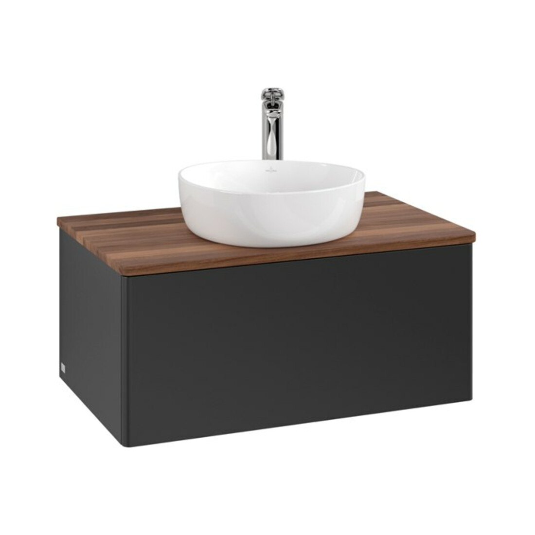 V&B Meuble sous lavabo sans structure de façade - Éclairage Antao 80x36x50cm, HL, WBP w. wal, bla m Lac