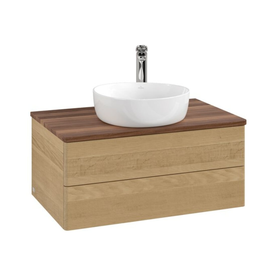 V&B Meuble sous lavabo sans structure de façade - Éclairage Antao 80x36x50cm, HL, WBP w. wal, hon. Oa