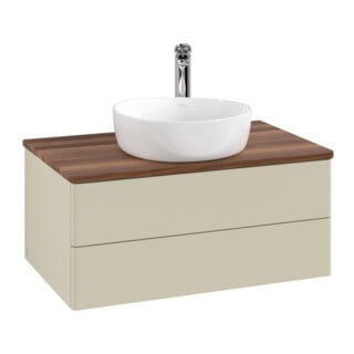 V&B Meuble sous lavabo sans structure de façade - Éclairage Antao 80x36x50cm, HL, WBP w. wal, si Gr m Lac
