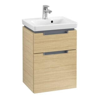V&B Meuble sous-lavabo Subway 2.0 44x59x35,2cm, poignée chrome, chêne nordique
