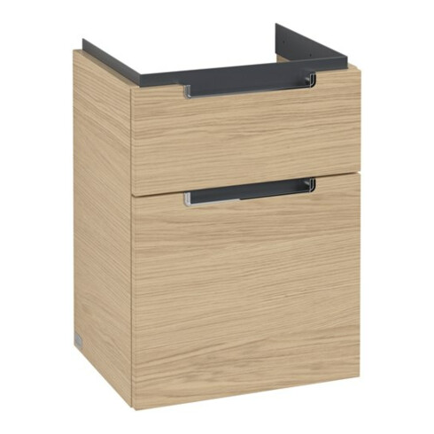 V&B Meuble sous-lavabo Subway 2.0 44x59x35,2cm, poignée chrome, chêne nordique