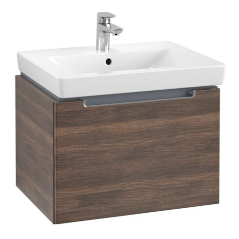 V&B Meuble sous lavabo Subway 2.0 58,7x42x45,4cm, poignée chrome, chêne Arizona