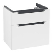 V&B Meuble sous lavabo Subway 2.0 63,7x59x45,4cm, poignée chrome, blanc mat