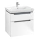 V&B Meuble sous lavabo Subway 2.0 63,7x59x45,4cm, poignée chrome, blanc mat-3