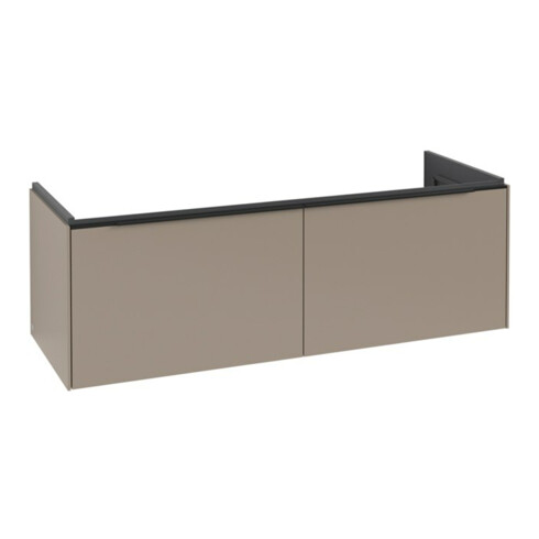 V&B Meuble sous lavabo Subway 3.0 127,2x42,9x47,8 cm, avec LE/Gr bleu volcan, Taupe