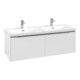 V&B Meuble sous-lavabo Subway 3.0 127,2x42,9x47,8cm, avec LE/Gr alu brillant, P blanc-3