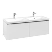 V&B Meuble sous-lavabo Subway 3.0 127,2x42,9x47,8cm, avec LE/Gr alu brillant, P blanc-3