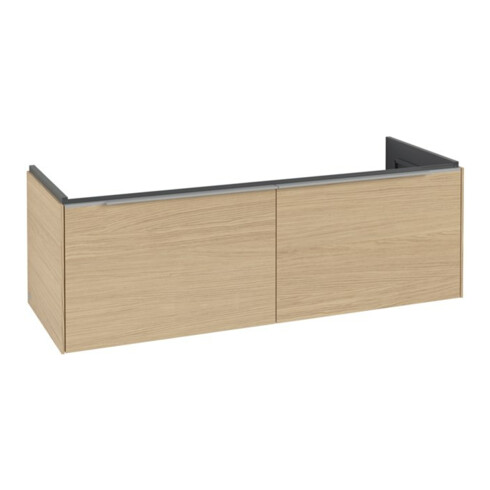 V&B Meuble sous lavabo Subway 3.0 127,2x42,9x47,8cm, chêne clair/gris alu, Nord Oa