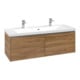 V&B Meuble sous lavabo Subway 3.0 127,2x42,9x47,8cm, m LE/Gr AL gl, Kan Oa-4