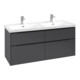 V&B Meuble sous-lavabo Subway 3.0 127,2x56,6x47,8 cm, o LE/Gr vo b, graphite-1