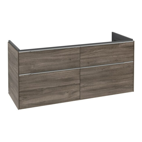 V&B Meuble sous lavabo Subway 3.0 127,2x56,6x47,8cm, avec LE/Gr AL brillant, st. Oa