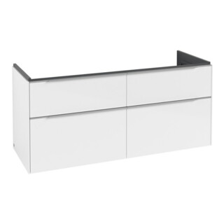 V&B Meuble sous lavabo Subway 3.0 127,2x56,6x47,8cm, blanc brillant