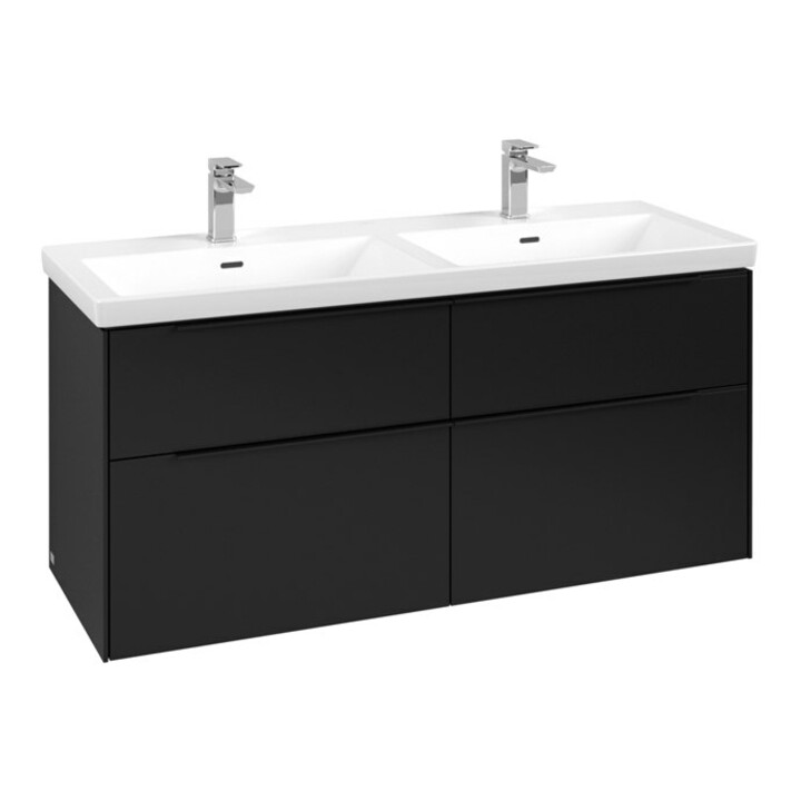 V&B Meuble sous lavabo Subway 3.0 127,2x56,6x47,8cm, sans LE/Gr devant, devant bleu