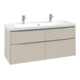 V&B Meuble sous lavabo Subway 3.0 127,2x57,6x47,8cm, avec LE/Gr AL g, env. Gr-1