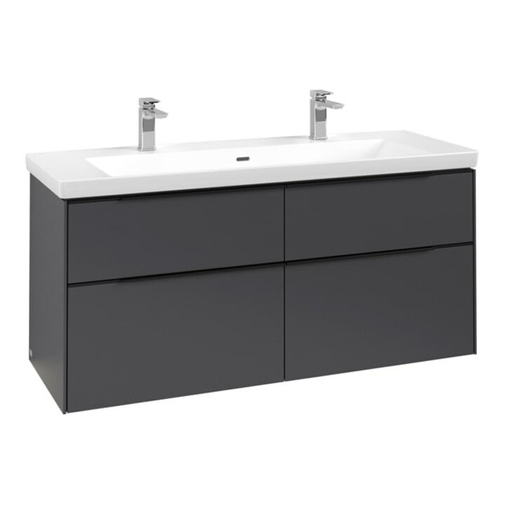 V&B Meuble sous-lavabo Subway 3.0 127,2x57,6x47,8cm, avec LE/Gr vo b, graphite
