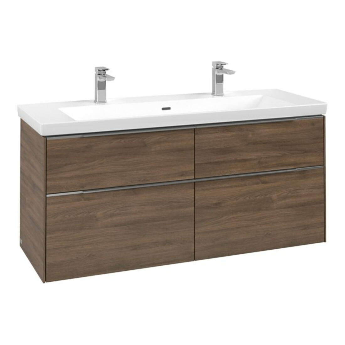 V&B Meuble sous lavabo Subway 3.0 127,2x57,6x47,8cm, chêne clair/gris alu, Ar Oa