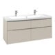 V&B Meuble sous-lavabo Subway 3.0 127,2x57,6x47,8cm, o LE/Gr AL g, env. Gr-4