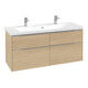 V&B Meuble sous-lavabo Subway 3.0 127,2x57,6x47,8cm, o LE/Gr AL g, Nord Oa-3