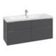 V&B Meuble sous-lavabo Subway 3.0 127,2x57,6x47,8cm, o LE/Gr mon., graph.-1