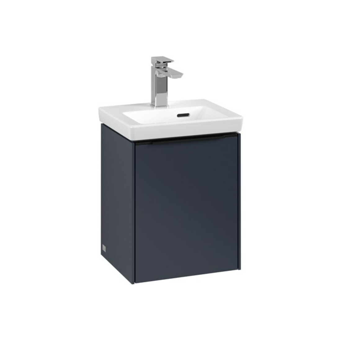 V&B Meuble sous lavabo Subway 3.0 35,1x42,9x30,9cm, porte droite/grise, marbre blanc