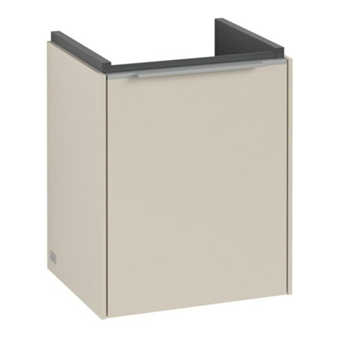 V&B Meuble sous lavabo Subway 3.0 35,1x42,9x30,9cm, porte gauche/grise, alu mat, env. gris