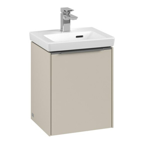 V&B Meuble sous lavabo Subway 3.0 35,1x42,9x30,9cm, porte gauche/grise, alu mat, env. gris
