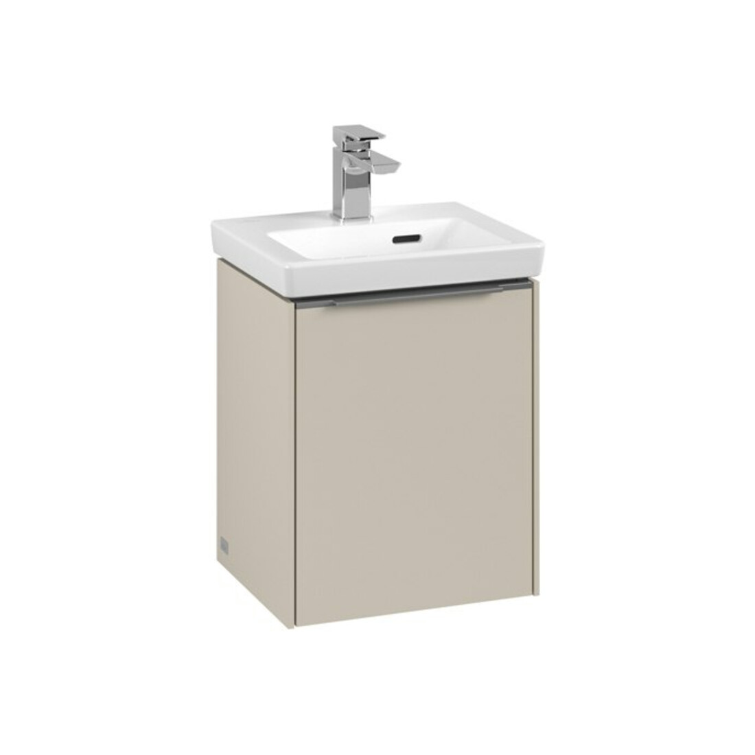 V&B Meuble sous lavabo Subway 3.0 35,1x42,9x30,9cm, porte gauche/grise, alu mat, env. gris