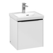 V&B Meuble sous lavabo Subway 3.0 42,3x42,9x37,8cm, porte droite/grise, blanc brillant
