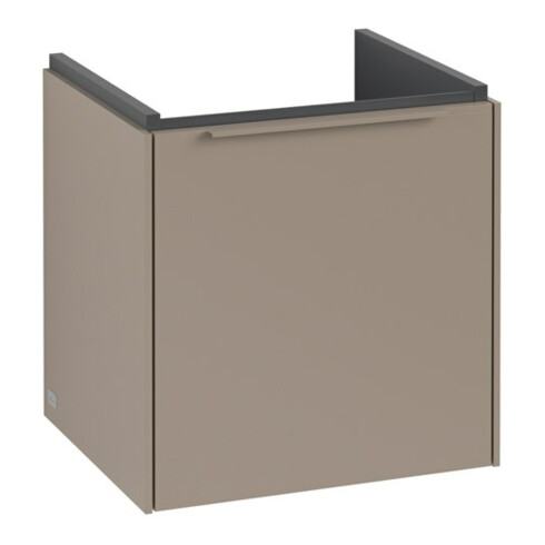 V&B Meuble sous lavabo Subway 3.0 42,3x42,9x37,8cm, porte droite/grise monochrome, Taupe