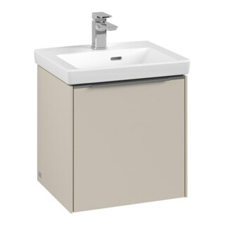 V&B Meuble sous-lavabo Subway 3.0 42,3x42,9x37,8cm, porte gauche/grise alu, env. grand