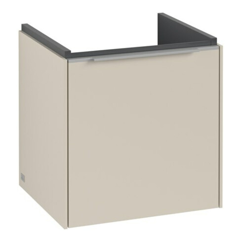 V&B Meuble sous-lavabo Subway 3.0 42,3x42,9x37,8cm, porte gauche/grise alu, env. grand