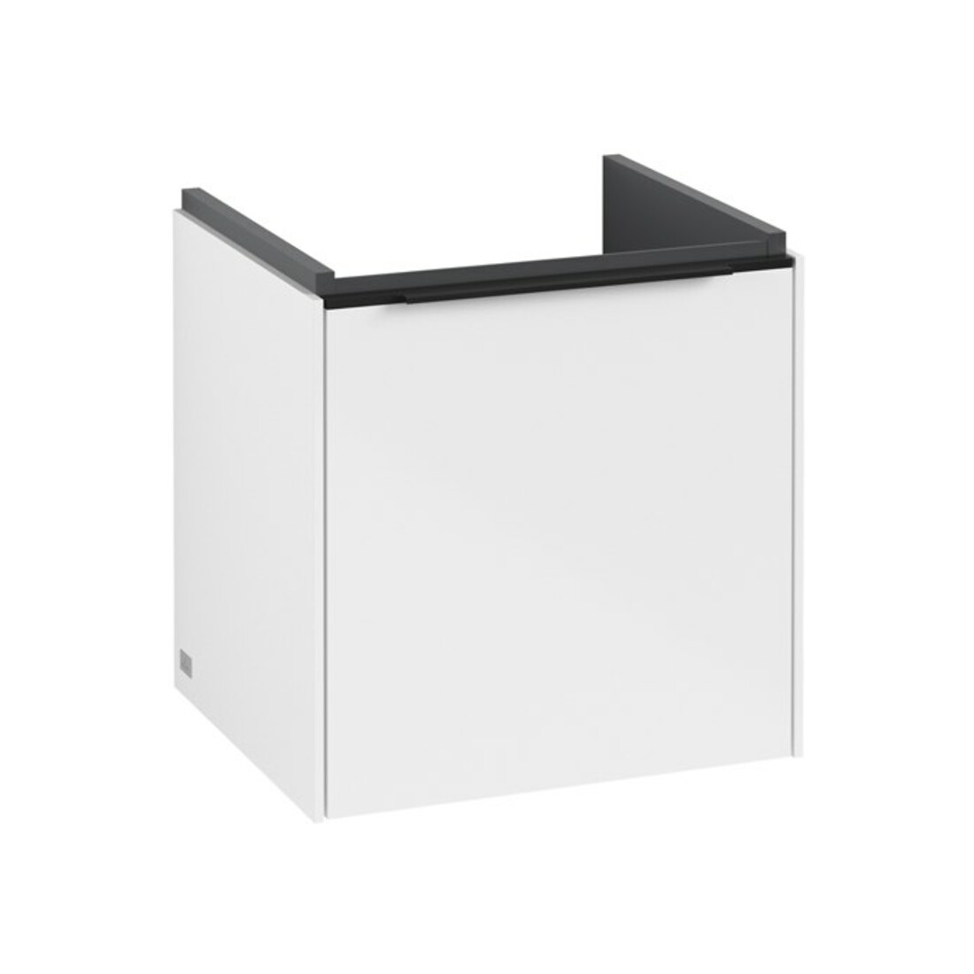 V&B Meuble sous lavabo Subway 3.0 42,3x42,9x37,8cm, porte gauche/grise devant, blanc brillant