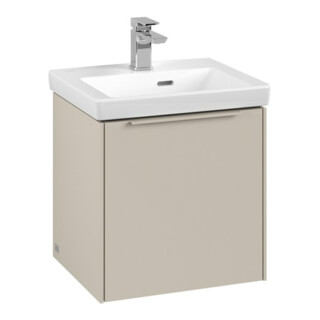 V&B Meuble sous lavabo Subway 3.0 42,3x42,9x37,8cm, porte gauche/grise, env. gris