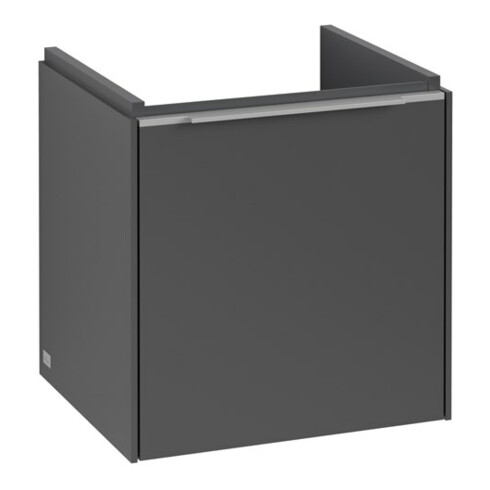 V&B Meuble sous-lavabo Subway 3.0 42,3x42,9x37,8cm, porte L/Gr AL brillant, graphite