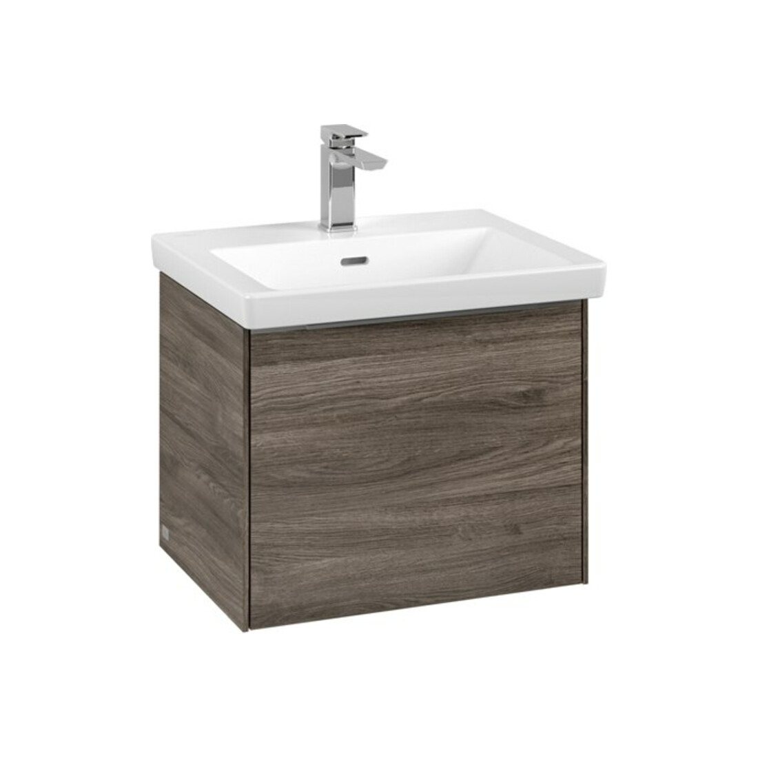 V&B Meuble sous lavabo Subway 3.0 52,3x42,9x44,8cm, alu brillant, sans poignée