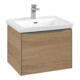 V&B Meuble sous lavabo Subway 3.0 57,2x42,9x47,8 cm, blanc mat/Gris alu brillant, Nord Oa-1