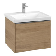 V&B Meuble sous lavabo Subway 3.0 57,2x42,9x47,8 cm, blanc mat/Gris alu brillant, Nord Oa
