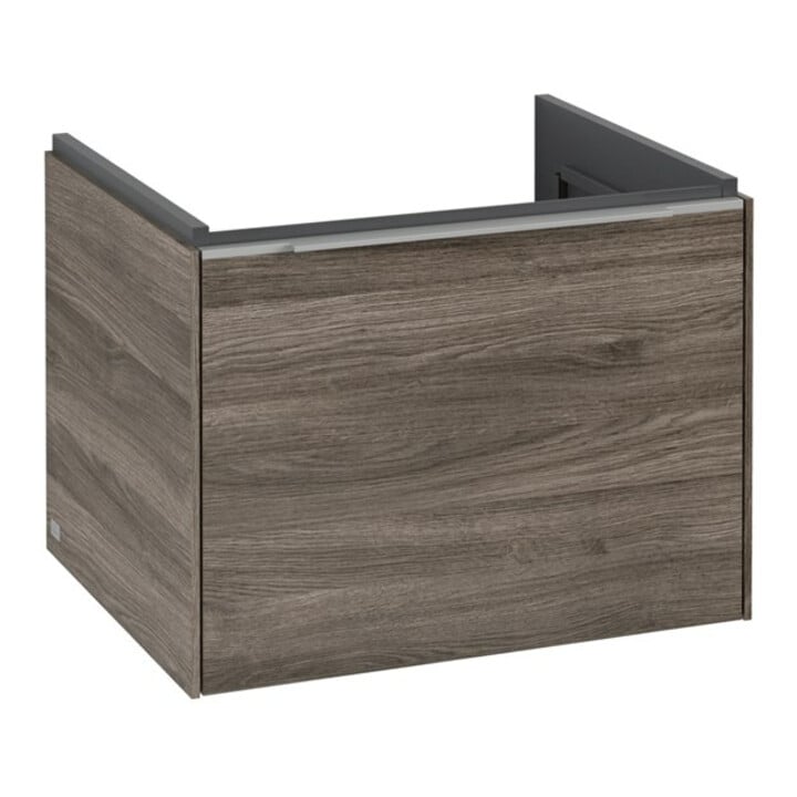 V&B Meuble sous-lavabo Subway 3.0 57,2x42,9x47,8cm, alu brillant, sans poignée
