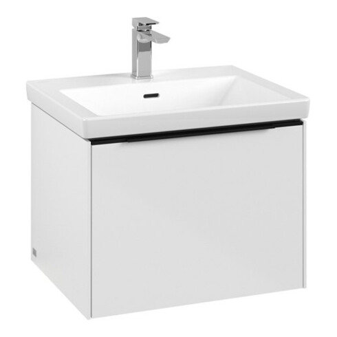 V&B Meuble sous lavabo Subway 3.0 57,2x42,9x47,8cm, avec LE/Gr avant, blanc brillant